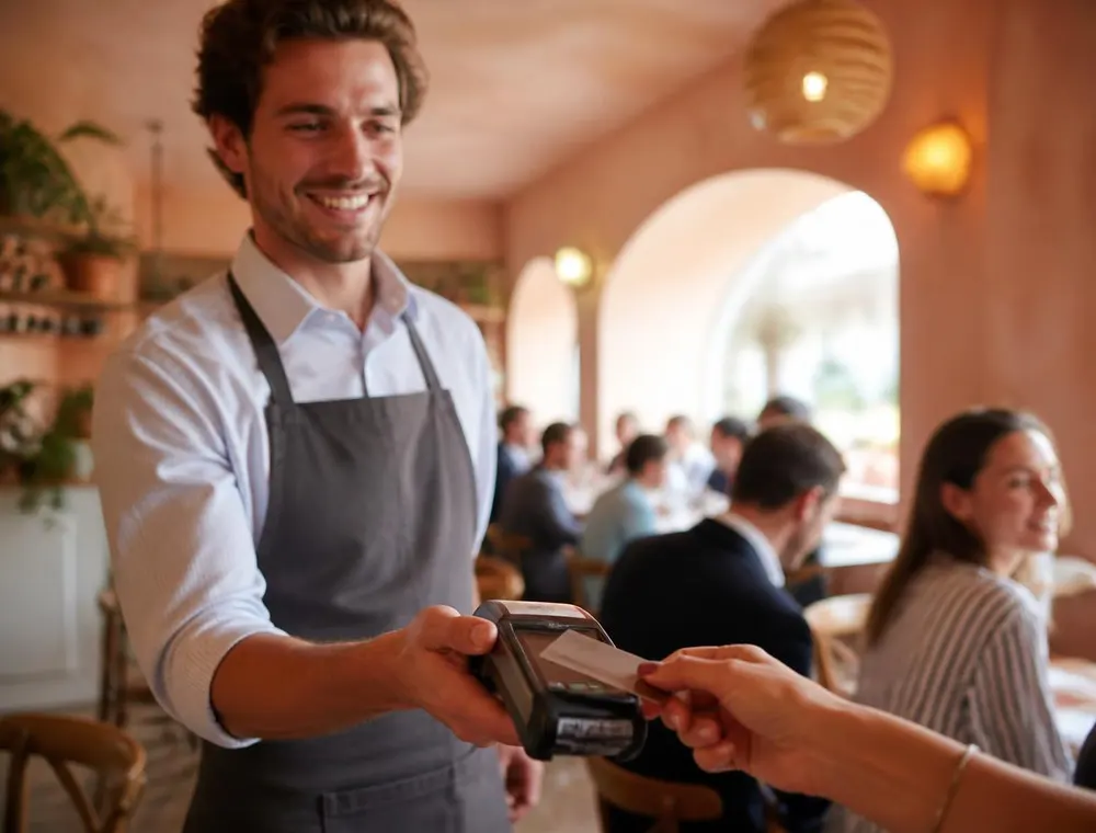 Paiement sans contact accepté au comptoir le jour de l'ouverture